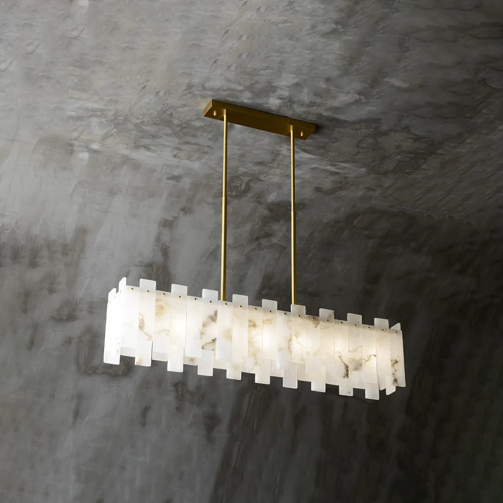 Modern Alabaster Venus Linear Chandelier - Nuvé