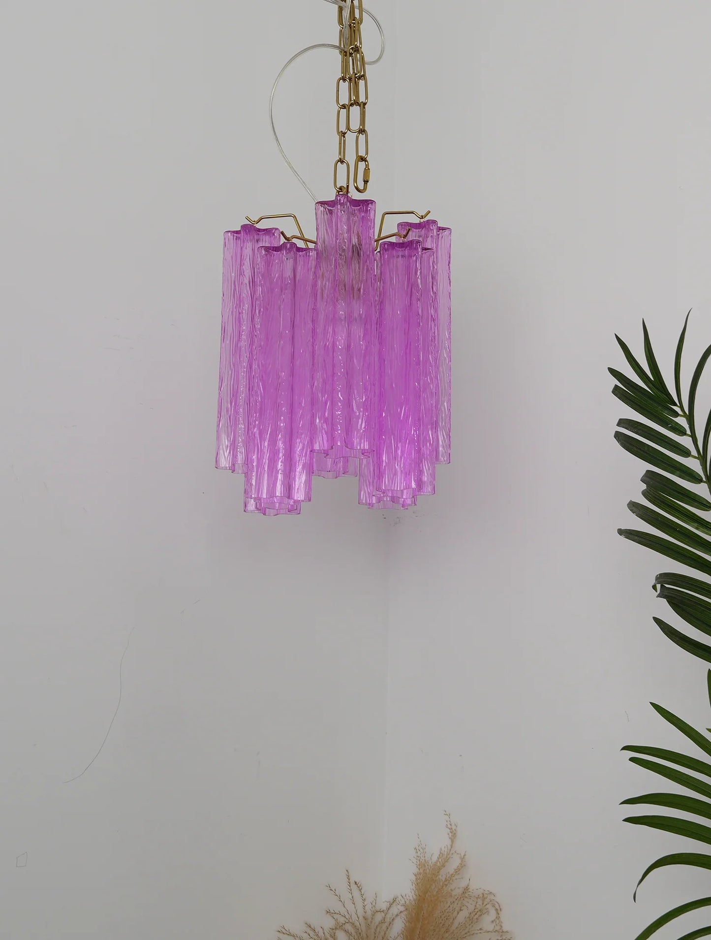 Vintage Amethyst Murano Glass Chandelier - Nuvé