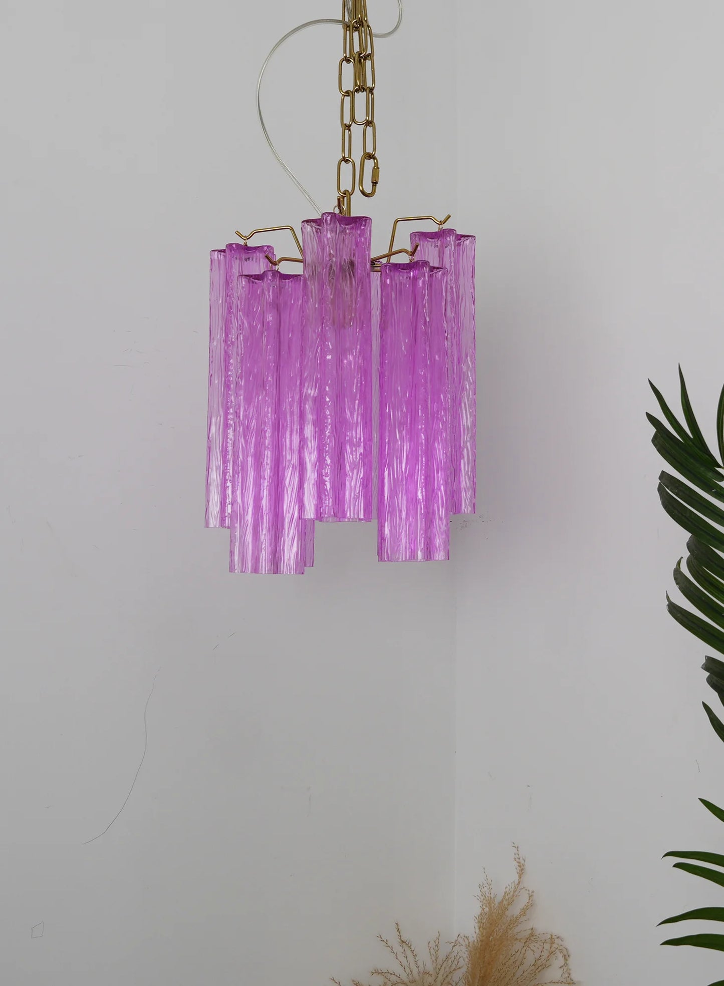 Vintage Amethyst Murano Glass Chandelier - Nuvé
