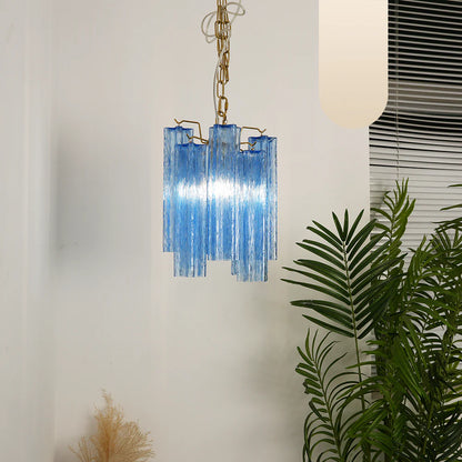 Vintage Blue Murano Glass Chandelier - Nuvé
