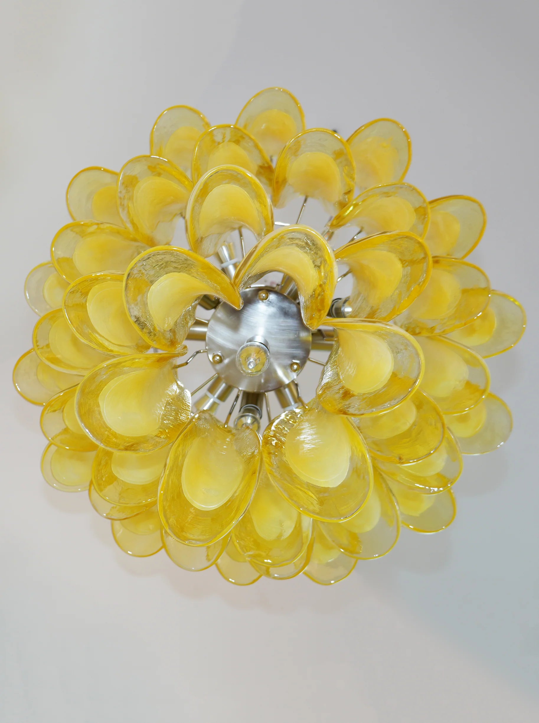 Vintage Caramel Murano Glass Petals Chandelier - Nuvé
