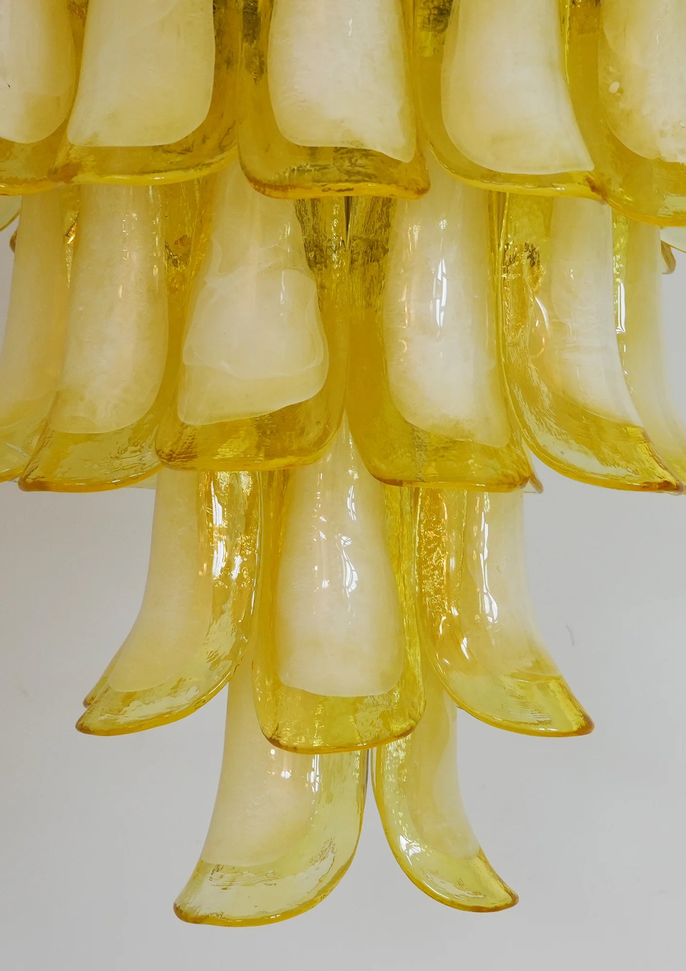 Vintage Caramel Murano Glass Petals Chandelier - Nuvé