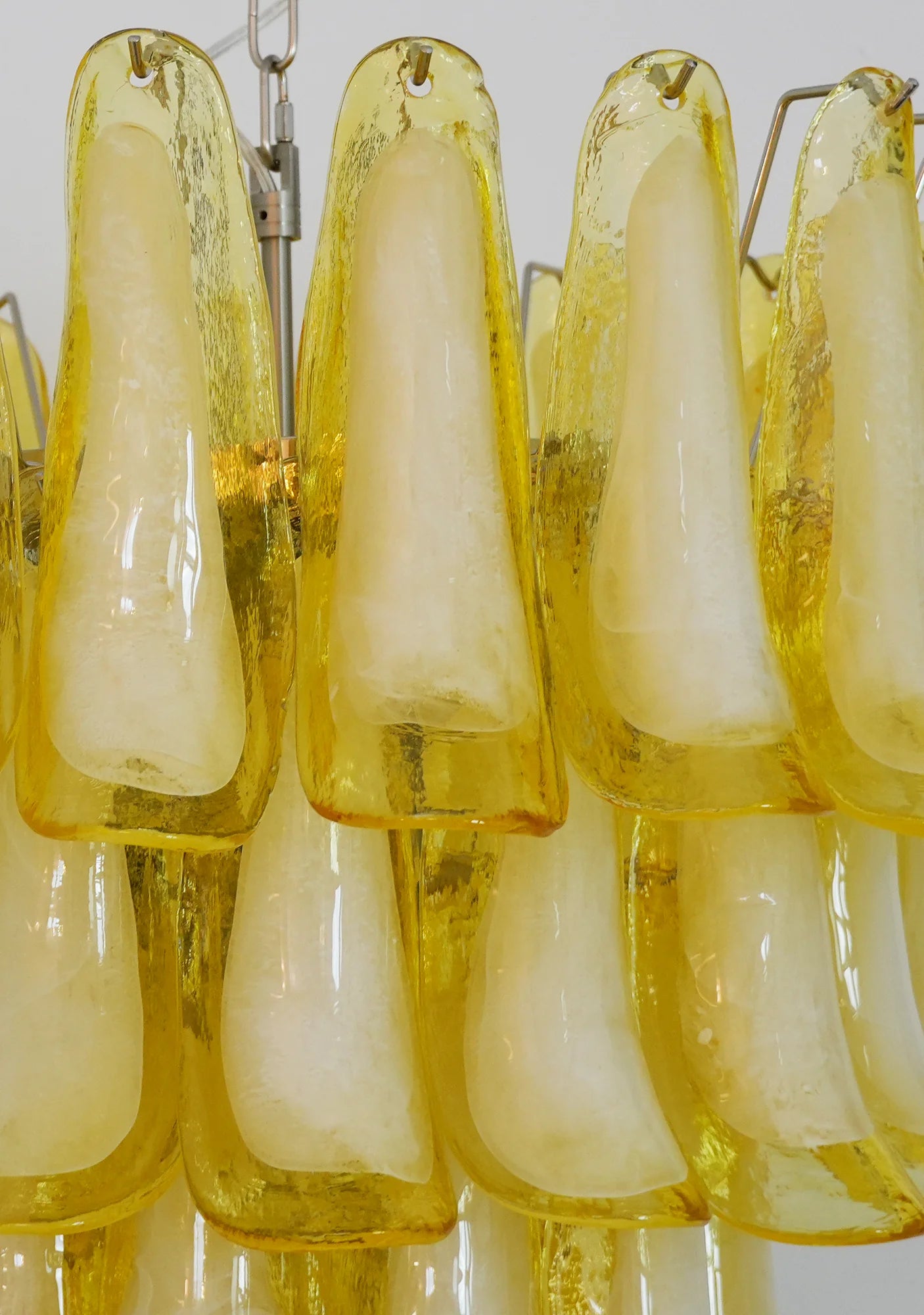 Vintage Caramel Murano Glass Petals Chandelier - Nuvé