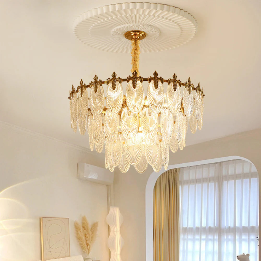 Vintage Crystal Leaf Chandelier - Nuvé