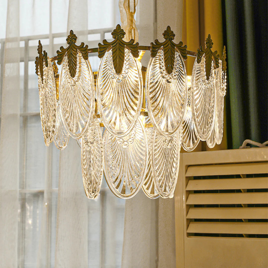 Vintage Crystal Leaf Chandelier - Nuvé