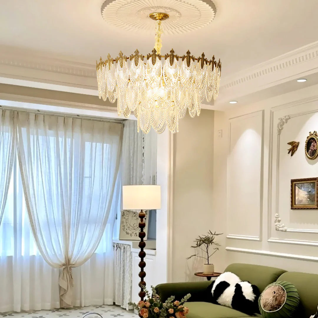 Vintage Crystal Leaf Chandelier - Nuvé