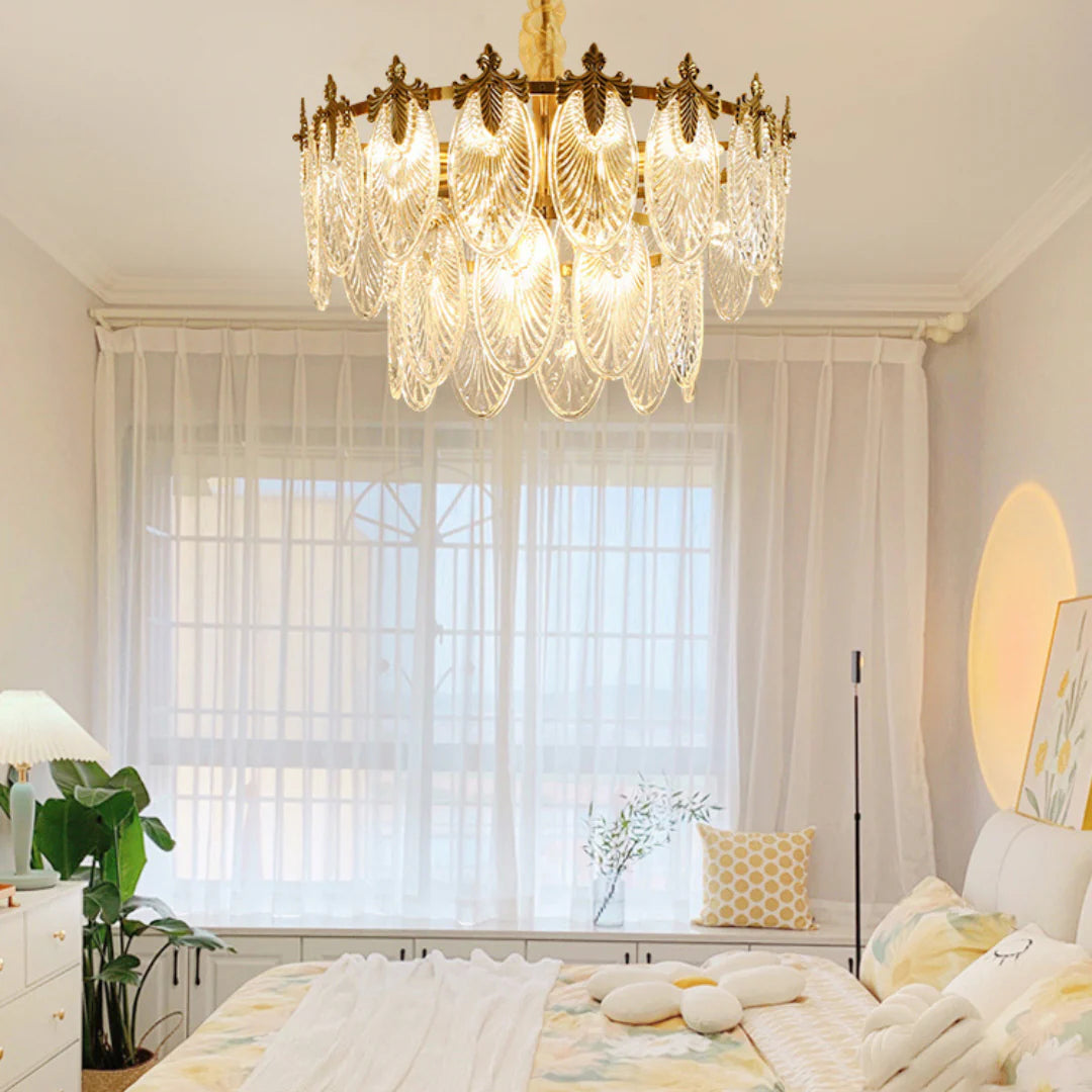 Vintage Crystal Leaf Chandelier - Nuvé