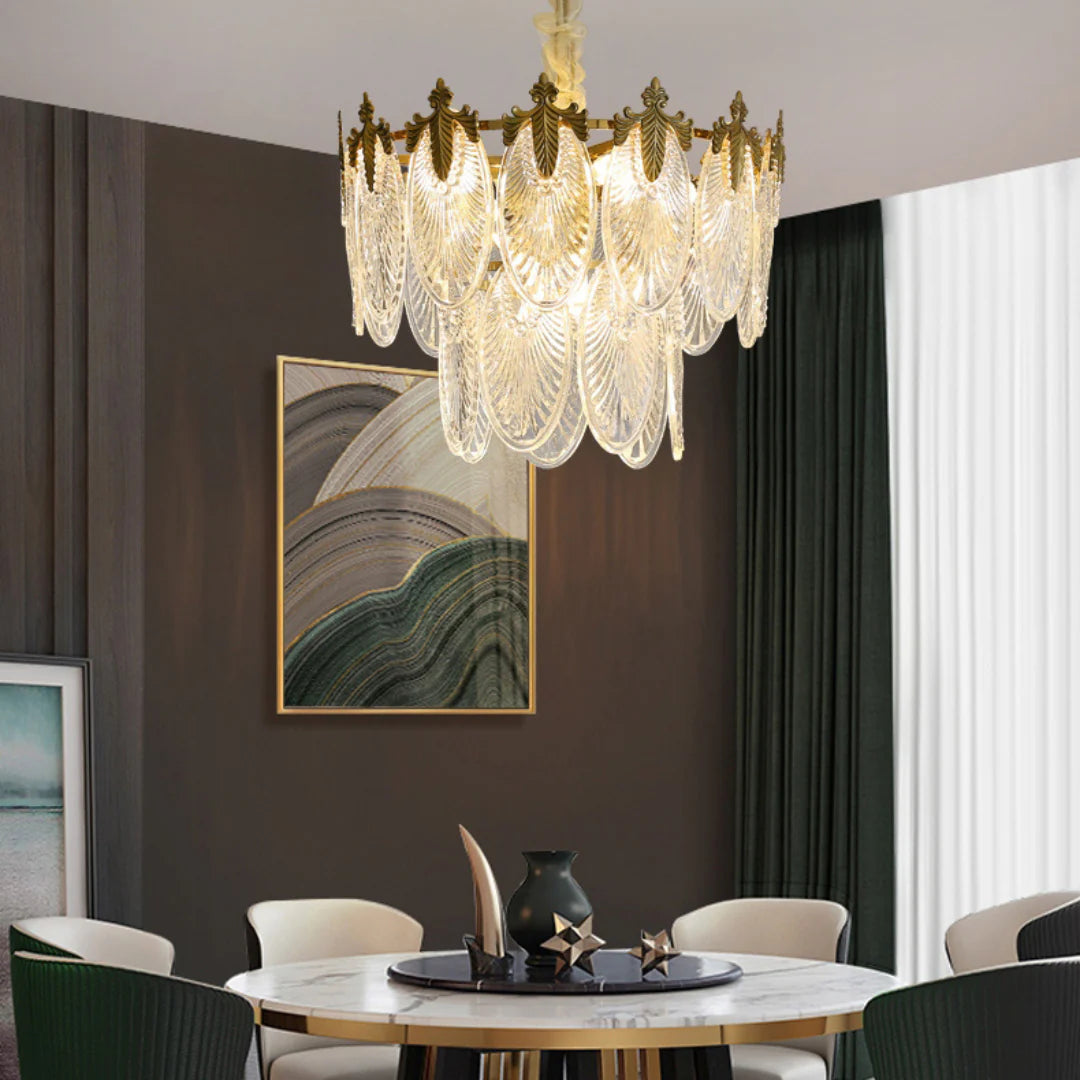 Vintage Crystal Leaf Chandelier - Nuvé