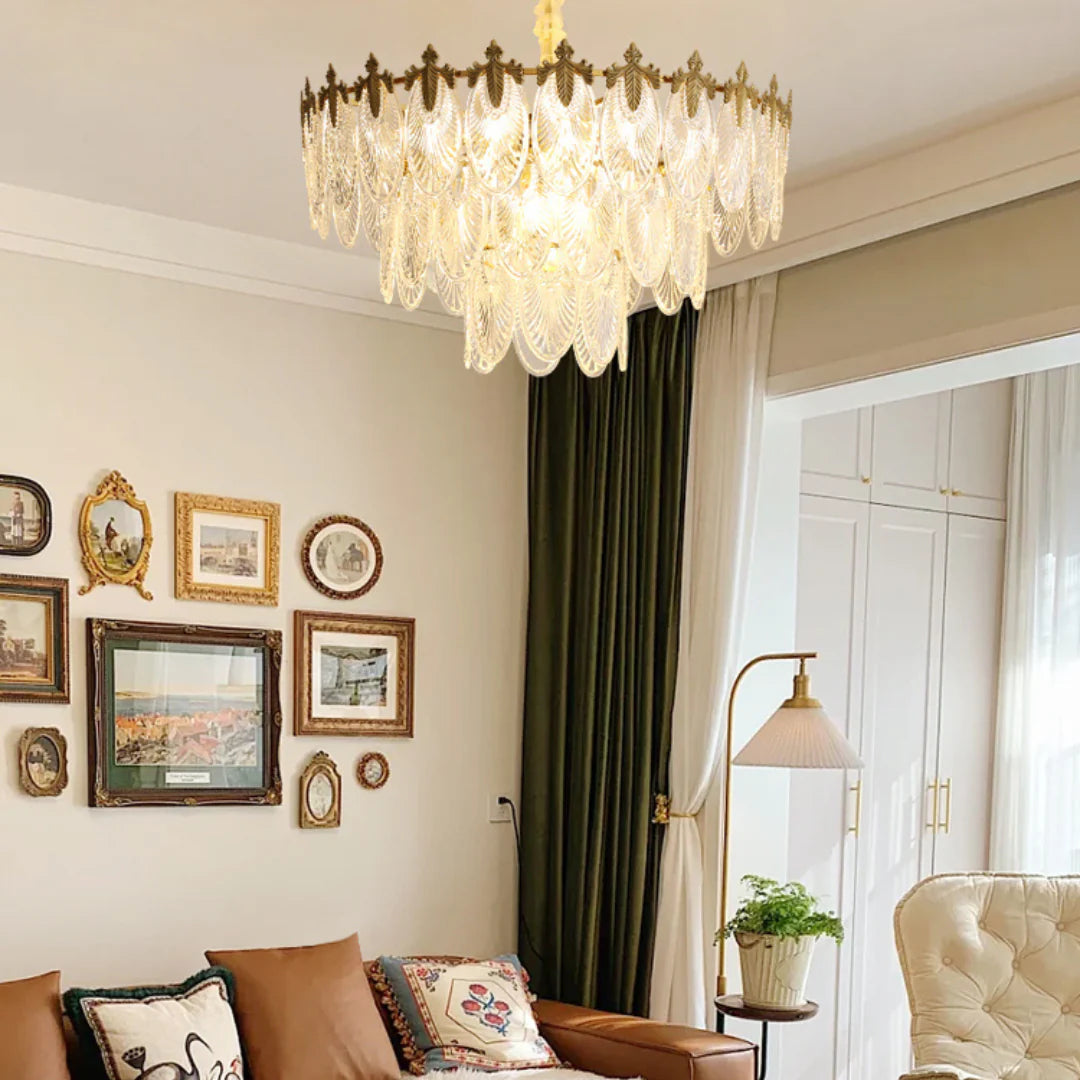 Vintage Crystal Leaf Chandelier - Nuvé