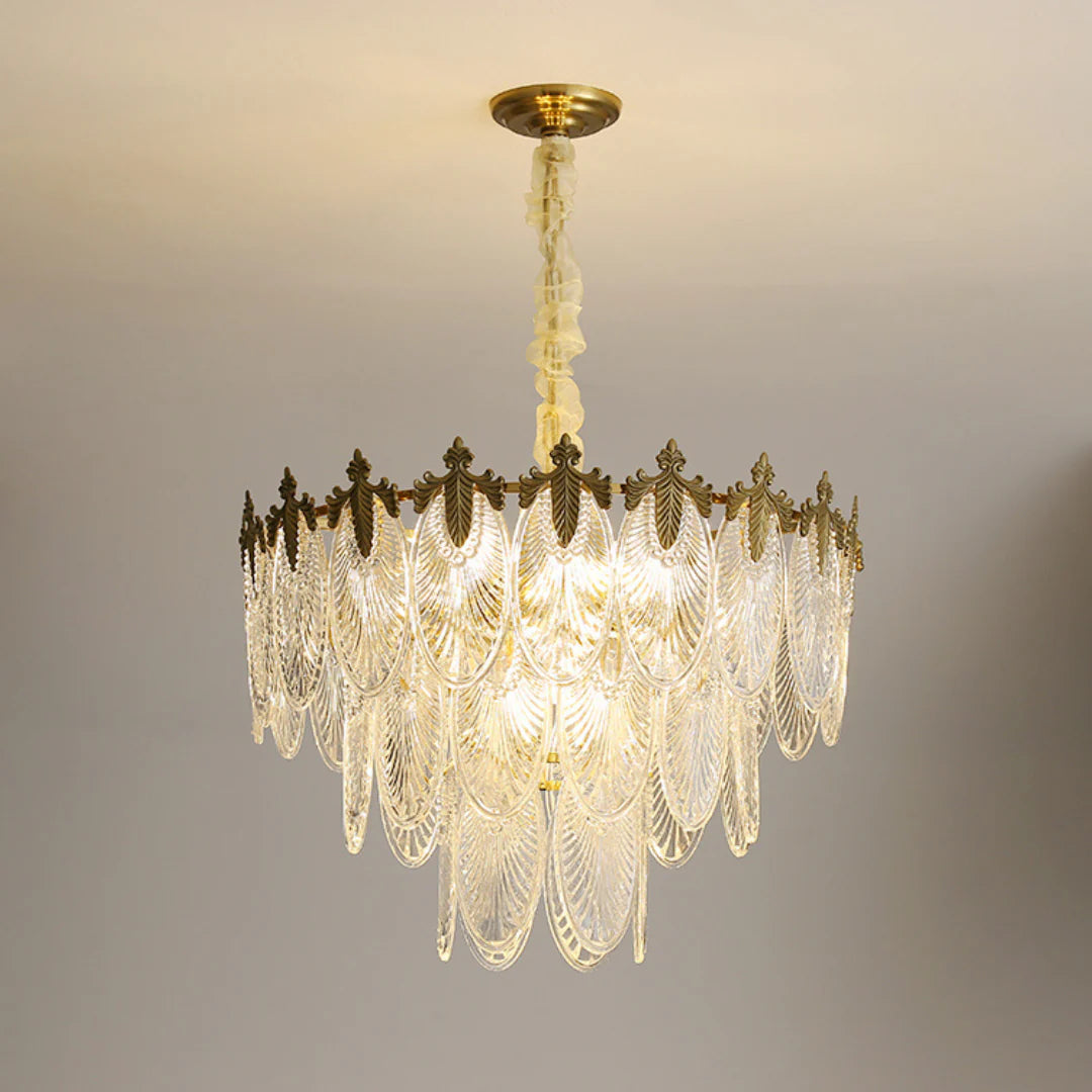 Vintage Crystal Leaf Chandelier - Nuvé