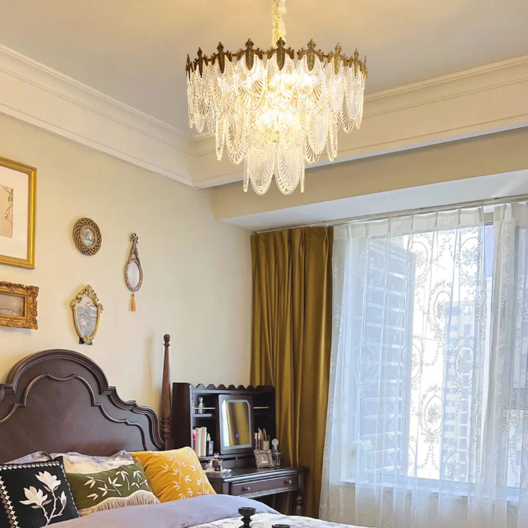 Vintage Crystal Leaf Chandelier - Nuvé