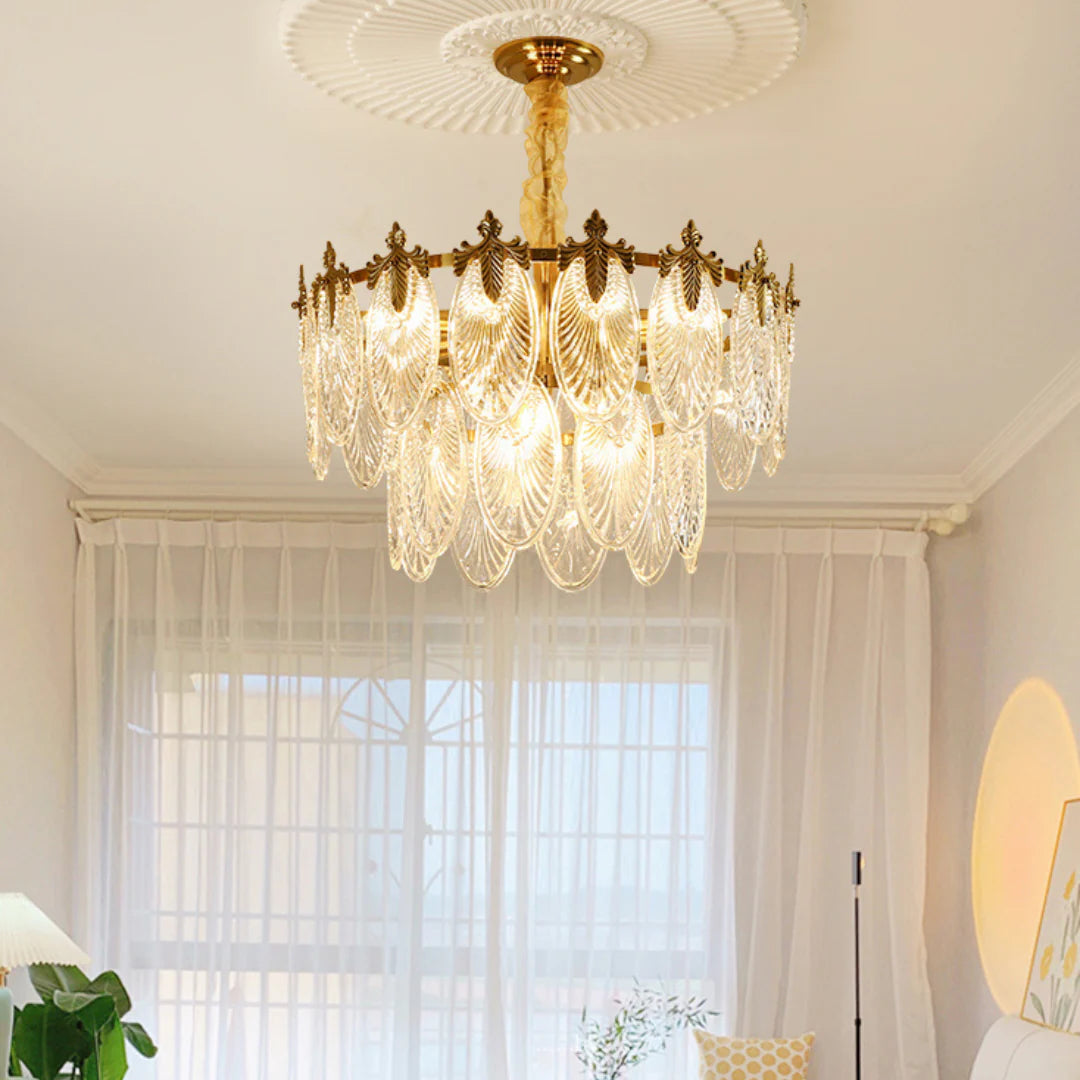 Vintage Crystal Leaf Chandelier - Nuvé