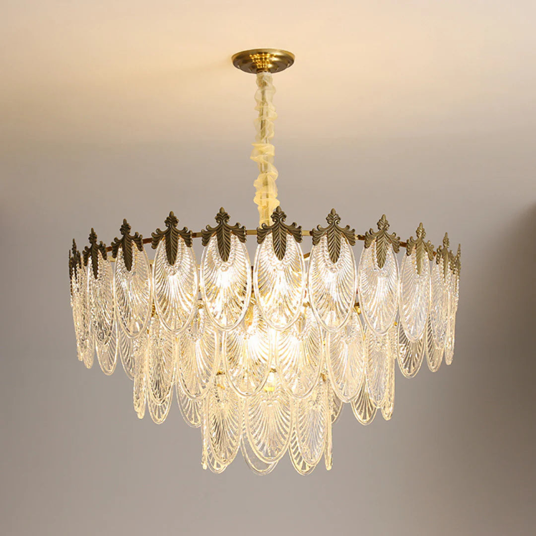Vintage Crystal Leaf Chandelier - Nuvé