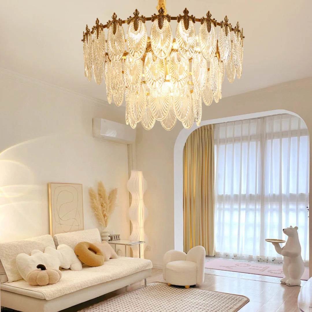 Vintage Crystal Leaf Chandelier - Nuvé