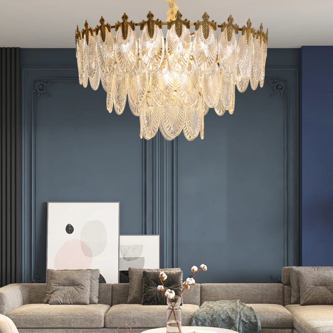 Vintage Crystal Leaf Chandelier - Nuvé
