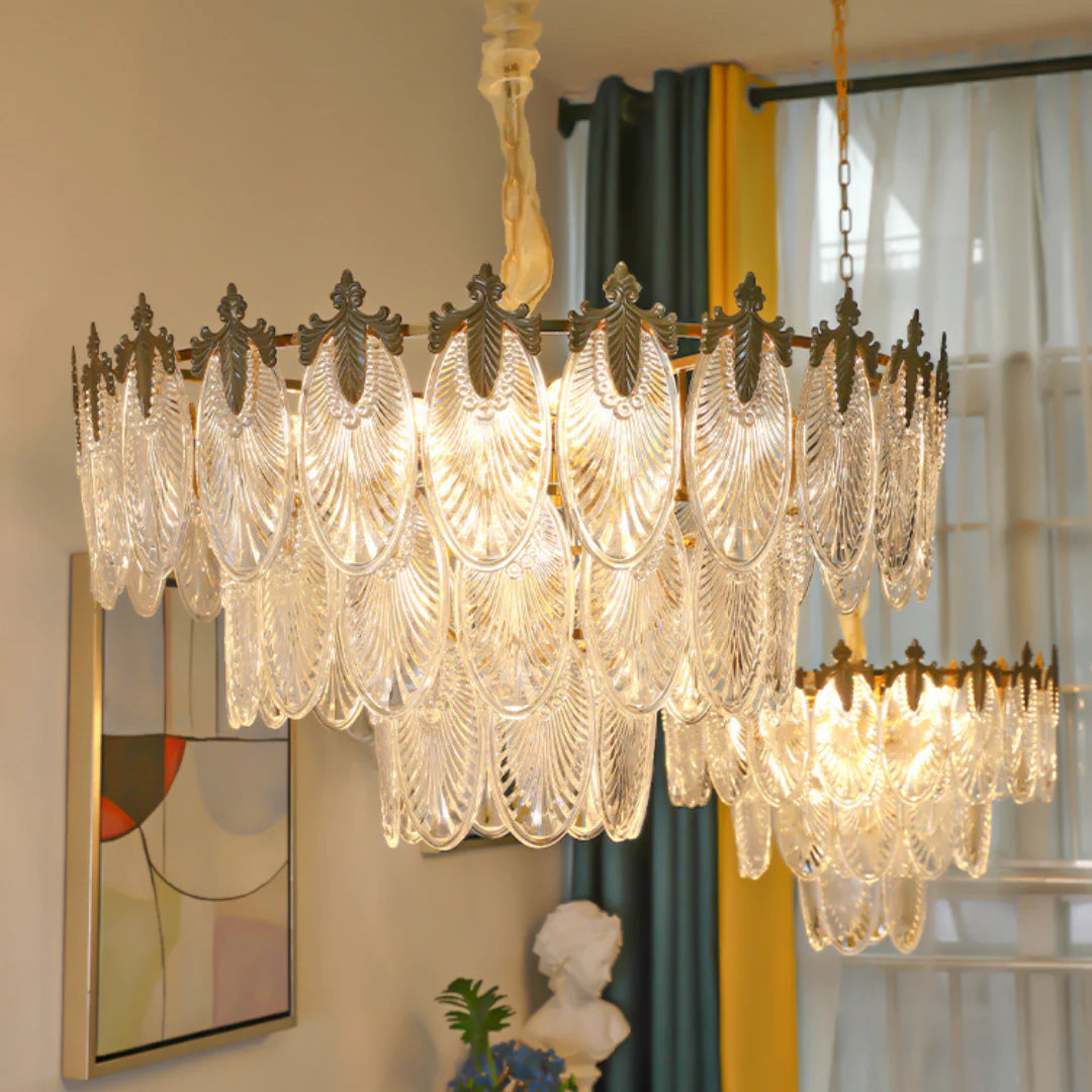 Vintage Crystal Leaf Chandelier - Nuvé