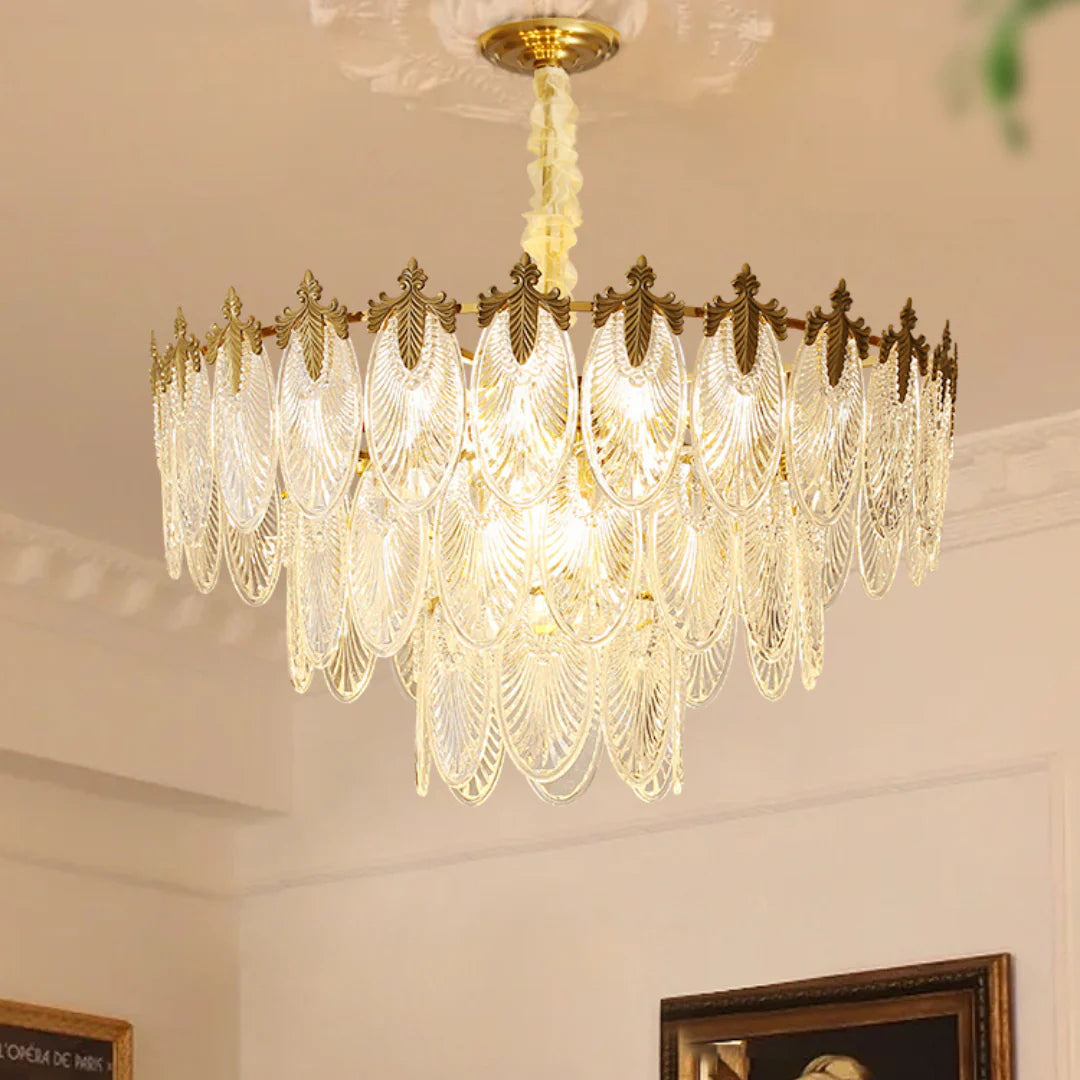 Vintage Crystal Leaf Chandelier - Nuvé