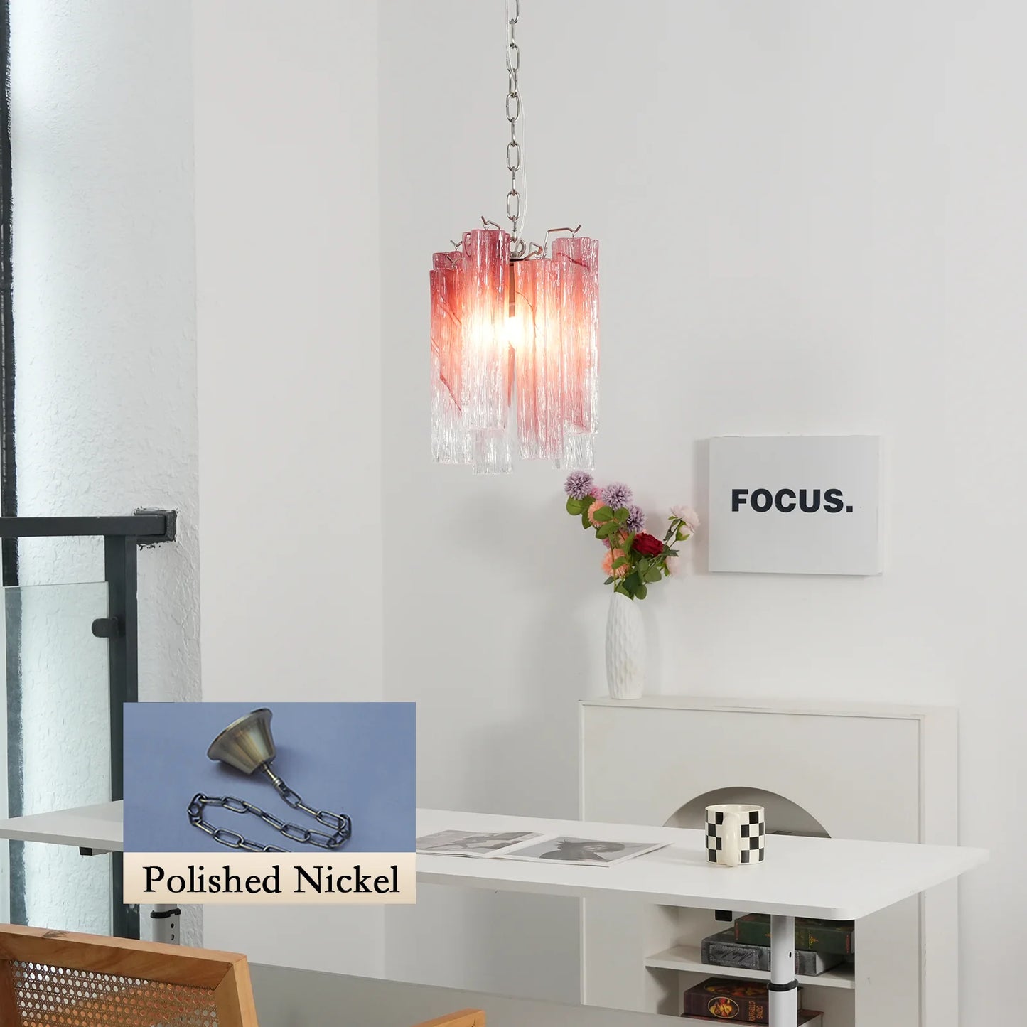 Vintage Gradient Red Murano Chandelier - Nuvé