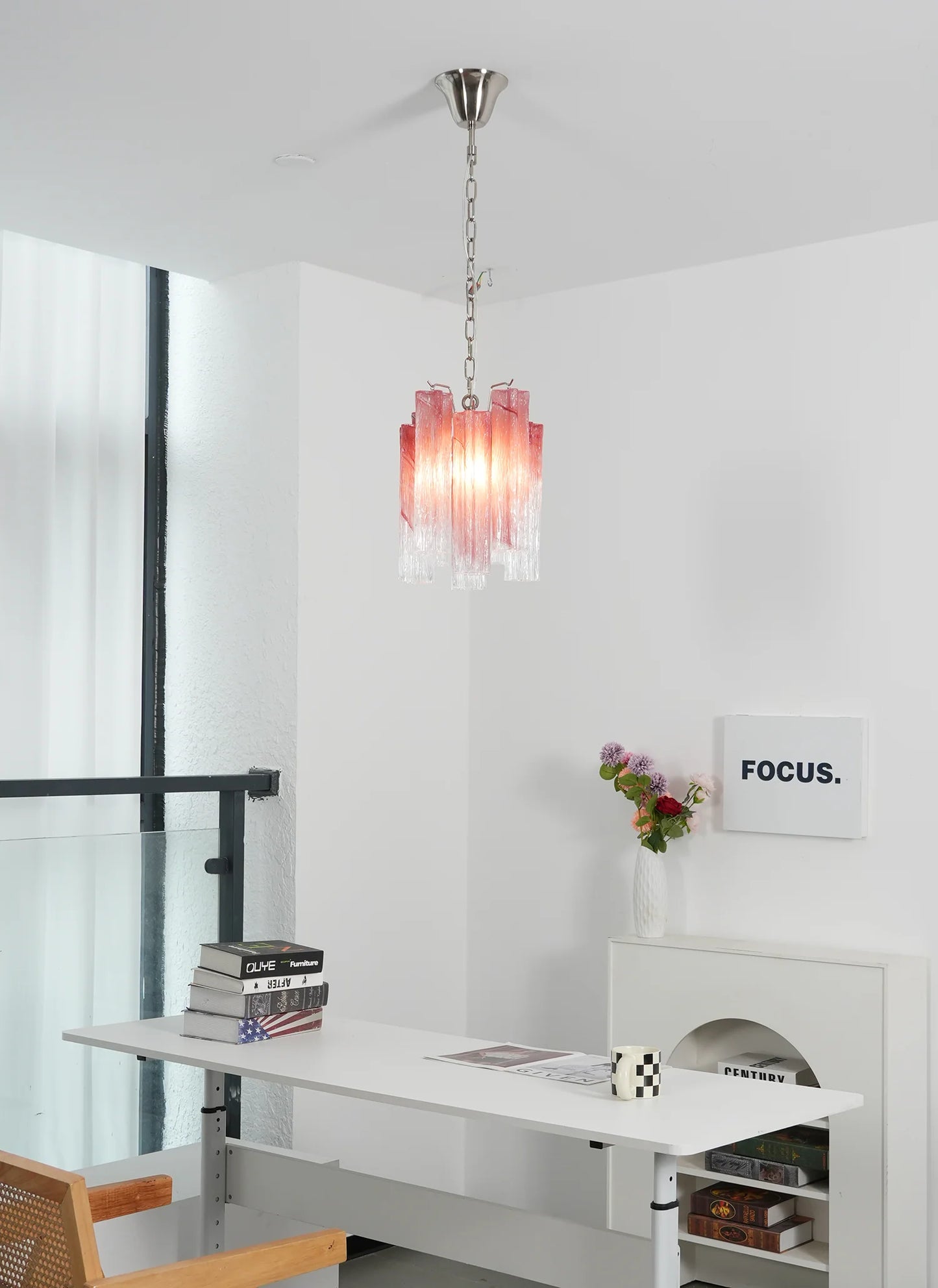 Vintage Gradient Red Murano Chandelier - Nuvé