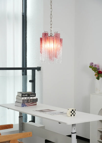 Vintage Gradient Red Murano Chandelier - Nuvé