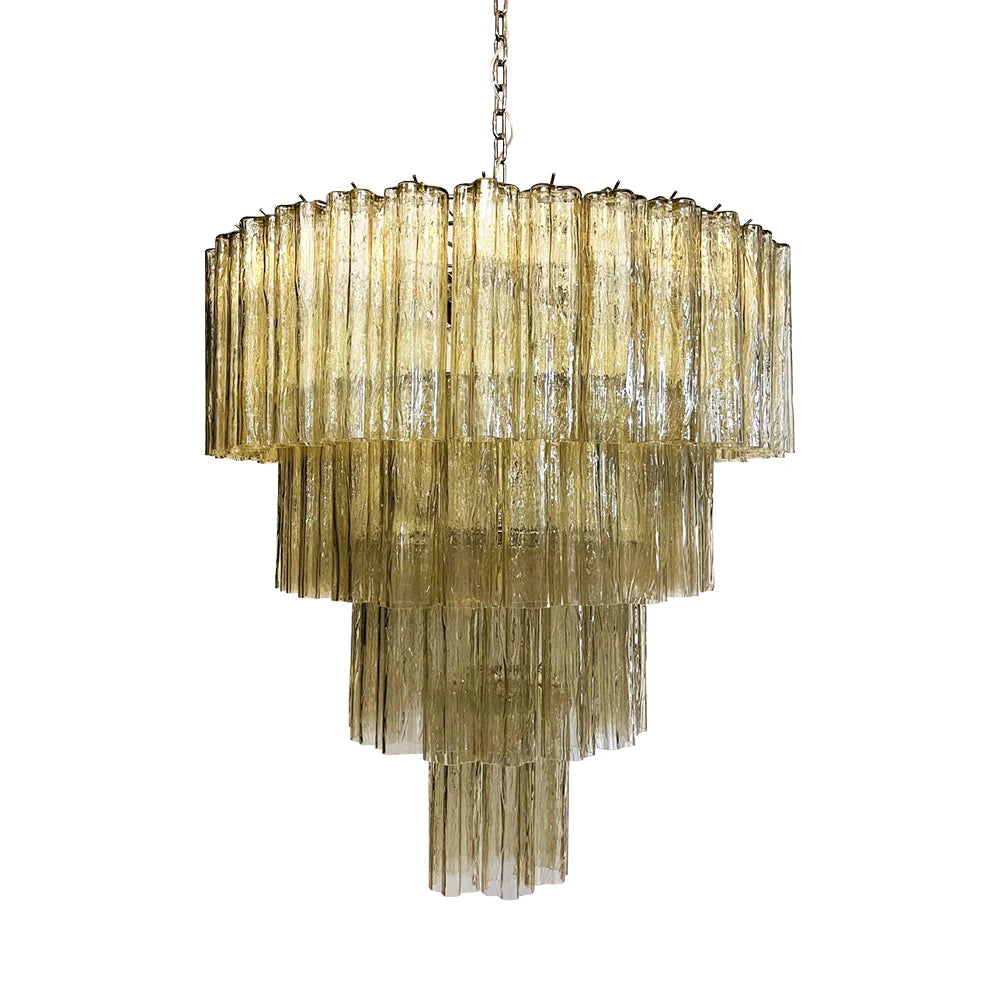Vintage Murano Amber Glass Chandelier - Nuvé