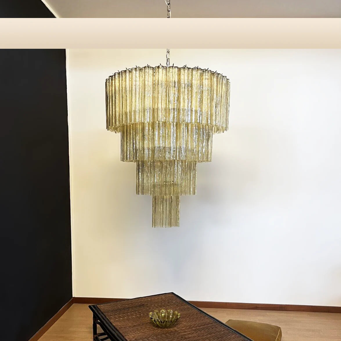 Vintage Murano Amber Glass Chandelier - Nuvé