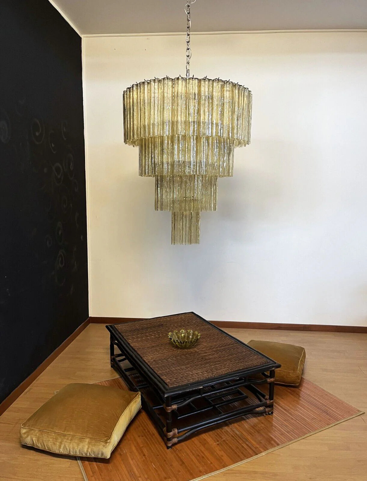 Vintage Murano Amber Glass Chandelier - Nuvé