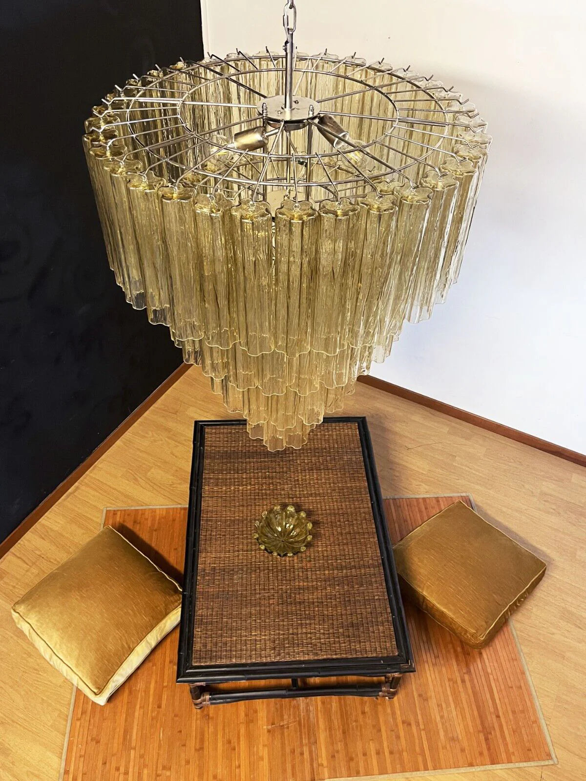 Vintage Murano Amber Glass Chandelier - Nuvé