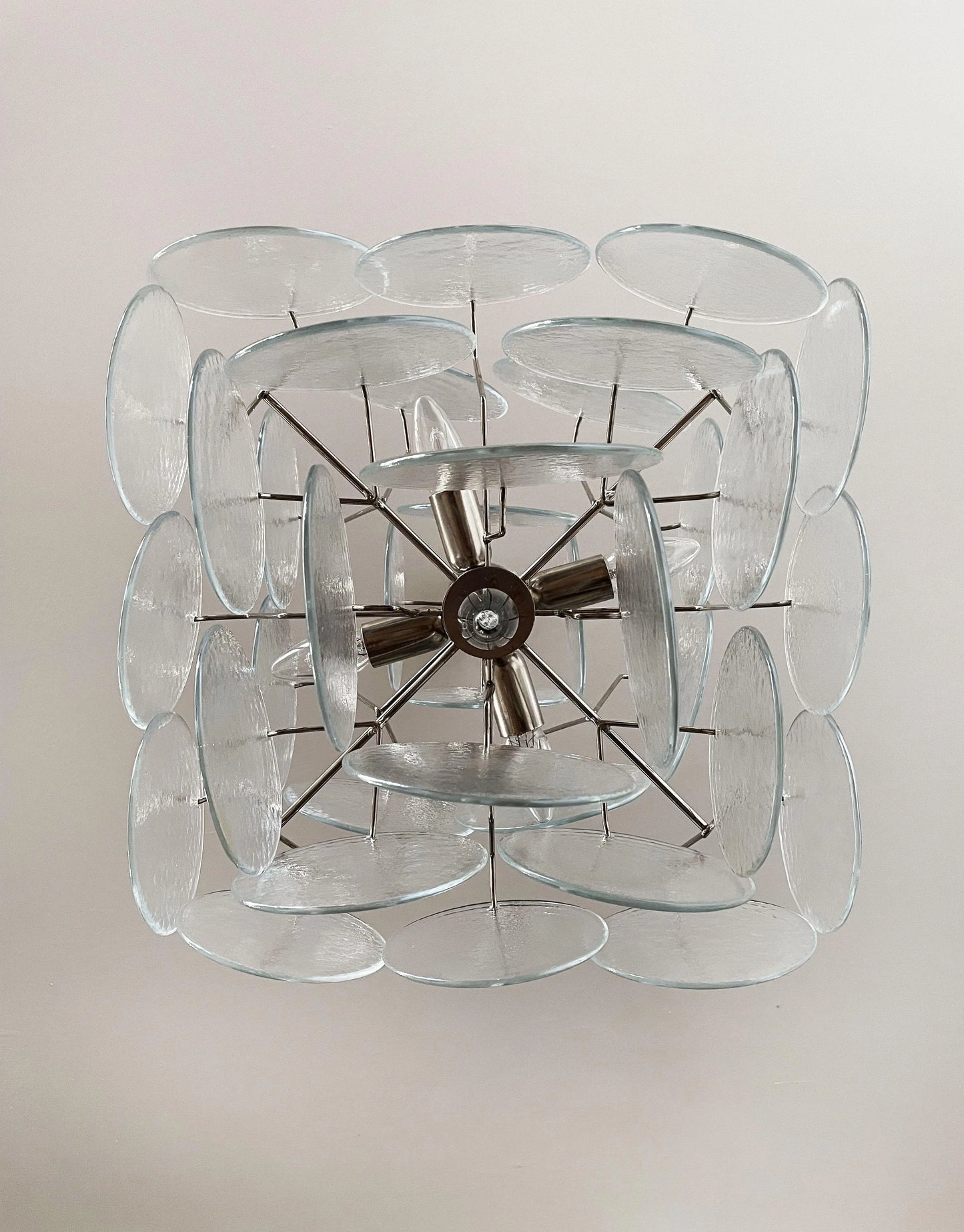 Vintage Murano Iridescent Disks Chandelier - Nuvé