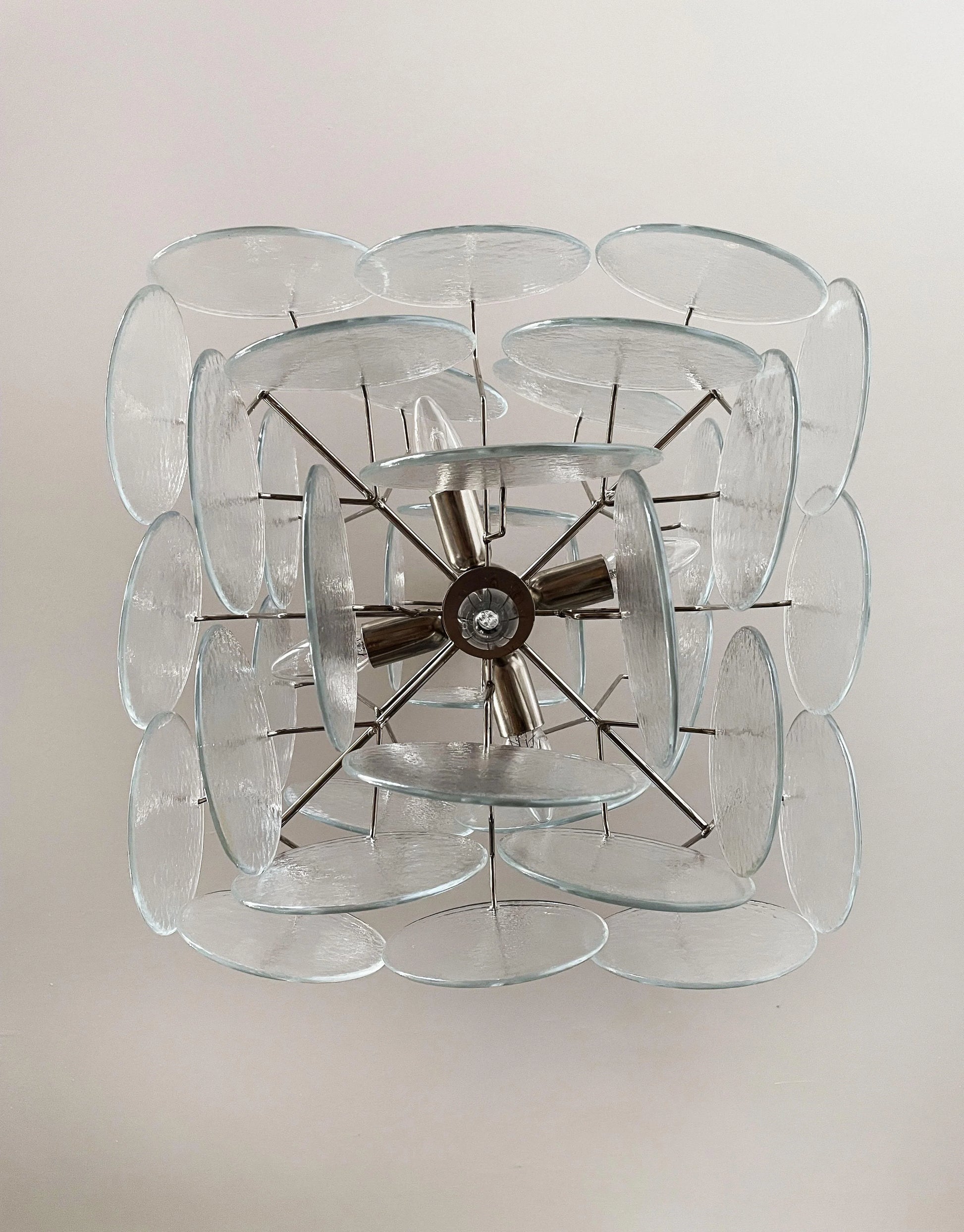 Vintage Murano Iridescent Disks Chandelier - Nuvé