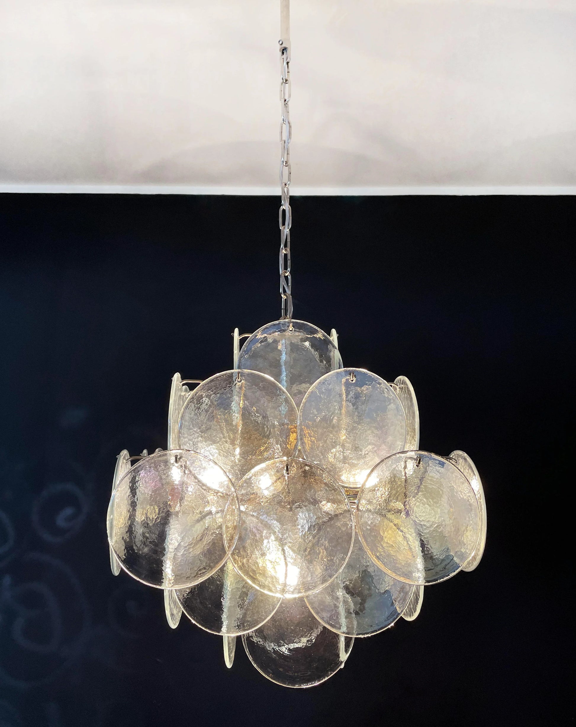 Vintage Murano Iridescent Disks Chandelier - Nuvé