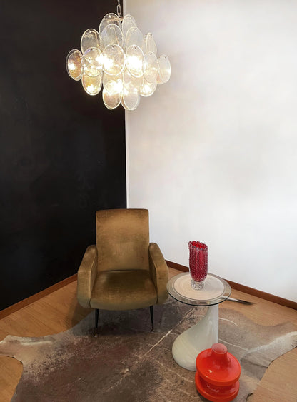 Vintage Murano Iridescent Disks Chandelier - Nuvé
