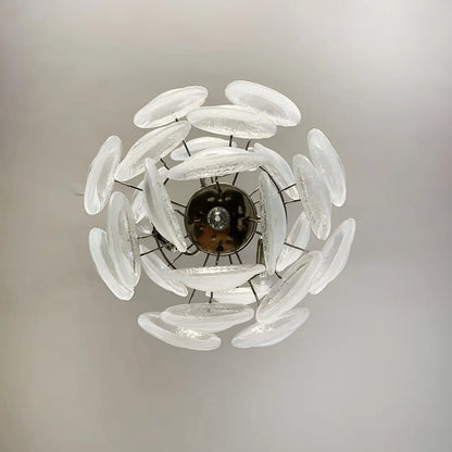 Vintage Murano Lattimo Glass White Chandelier - Nuvé