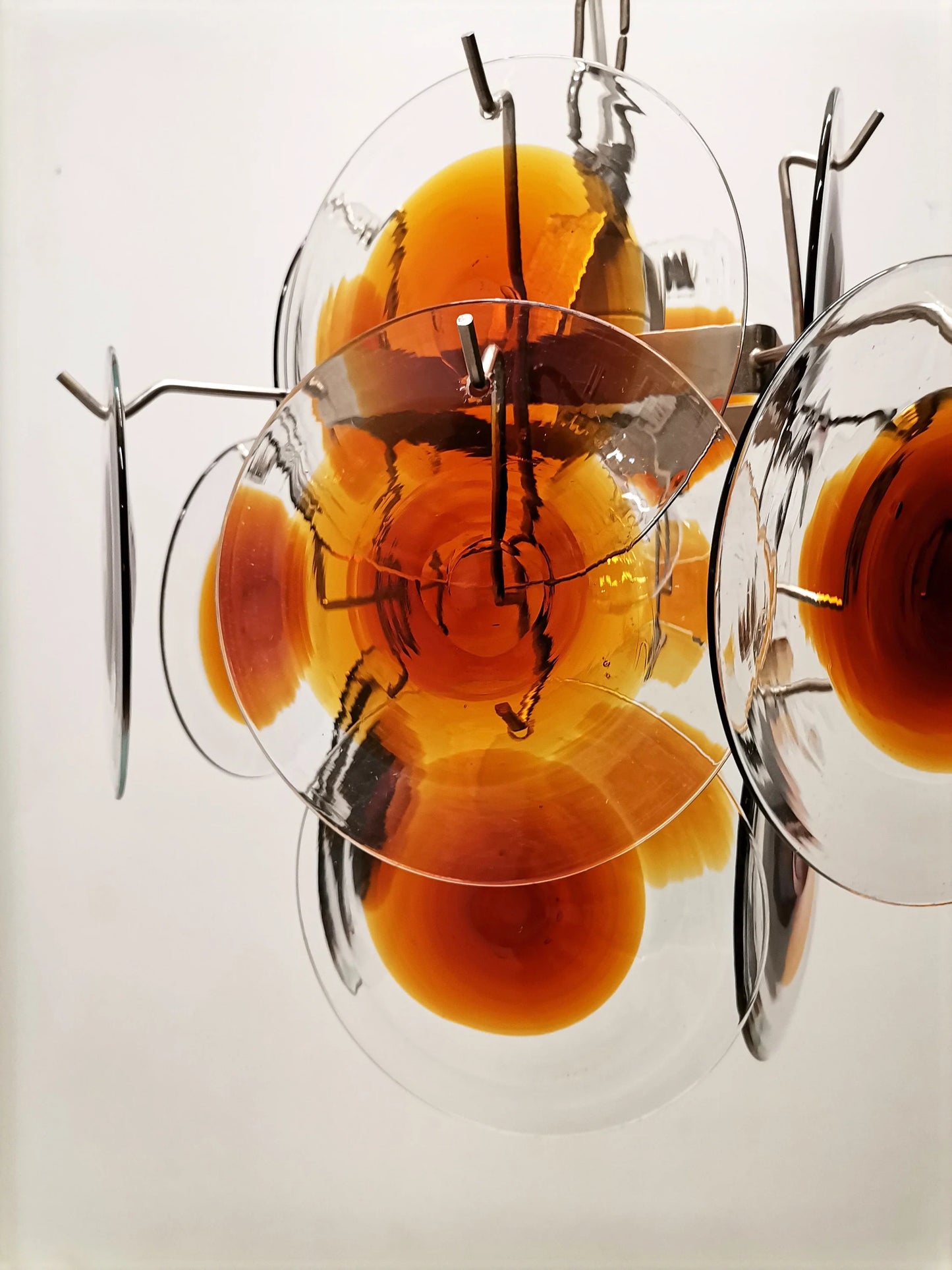Vintage Murano Orange Brown Chandelier - Nuvé