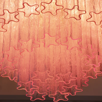 Vintage Murano Pink Glass Ceiling Light - Nuvé