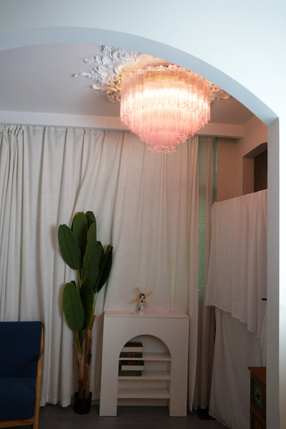 Vintage Murano Pink Glass Ceiling Light - Nuvé