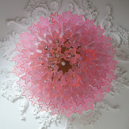 Vintage Murano Pink Glass Ceiling Light - Nuvé