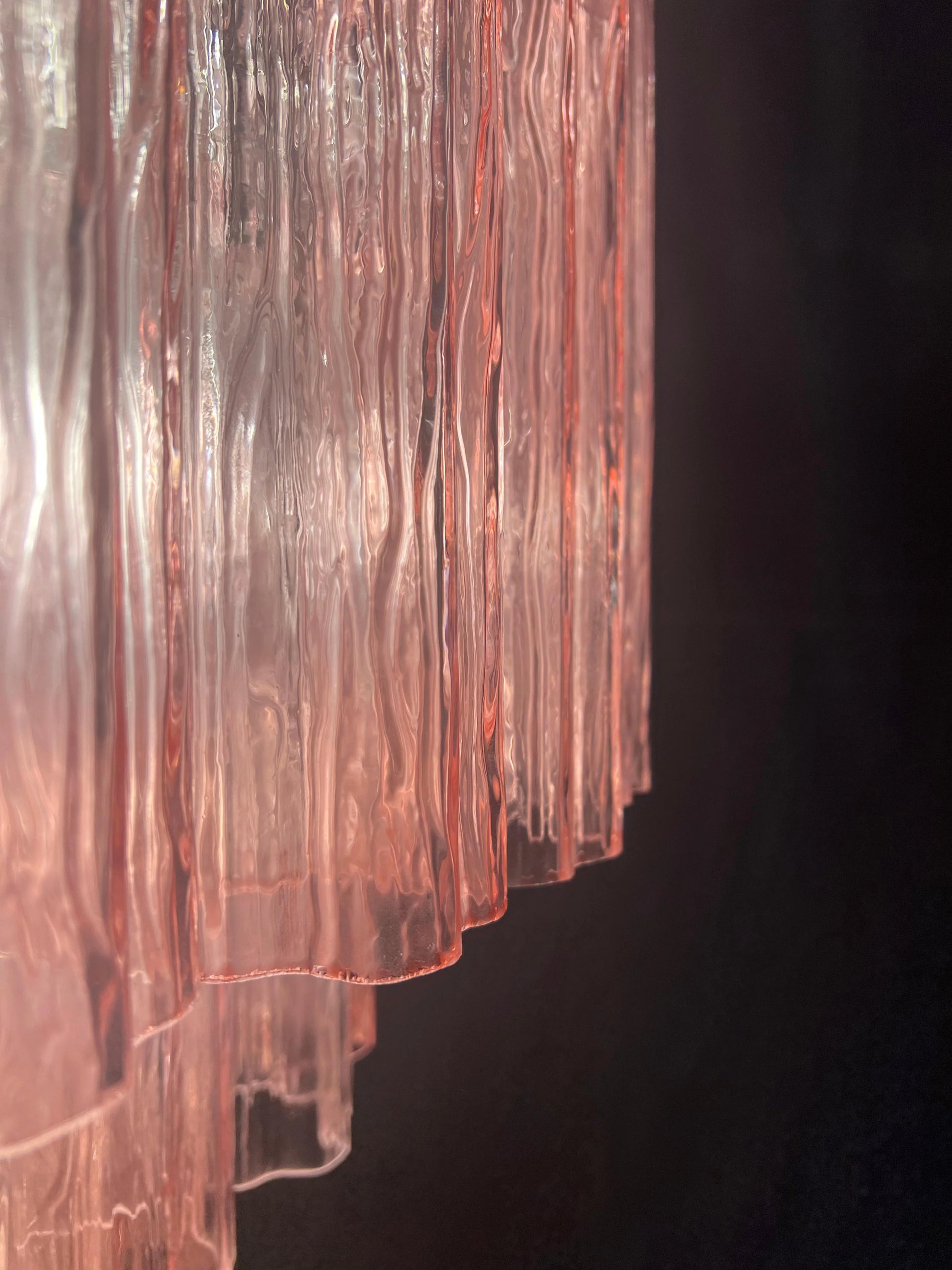 Vintage Murano Pink Glass Chandelier - Nuvé