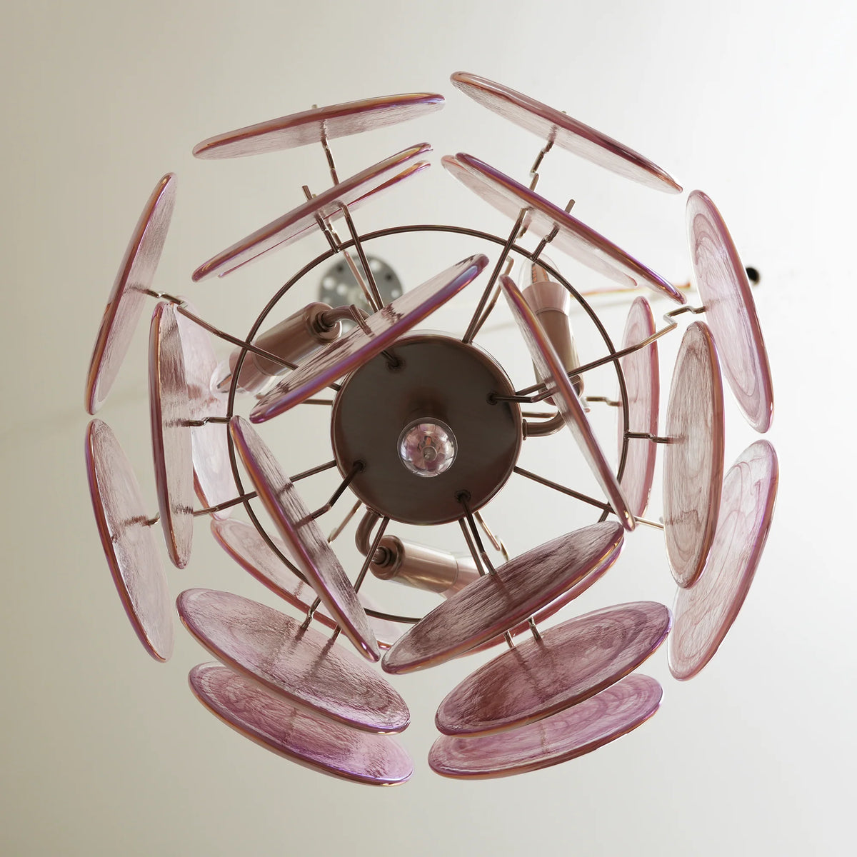 Rosalind Pink Disc Glass Chandelier