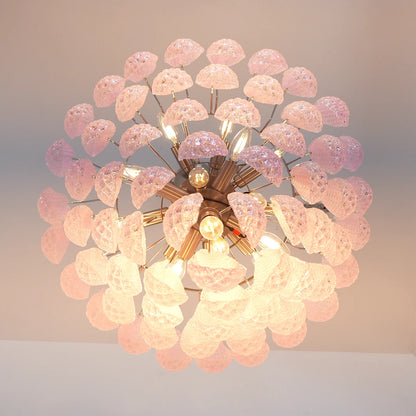 Petal Drop Murano Pink Glass Chandelier - Nuvé