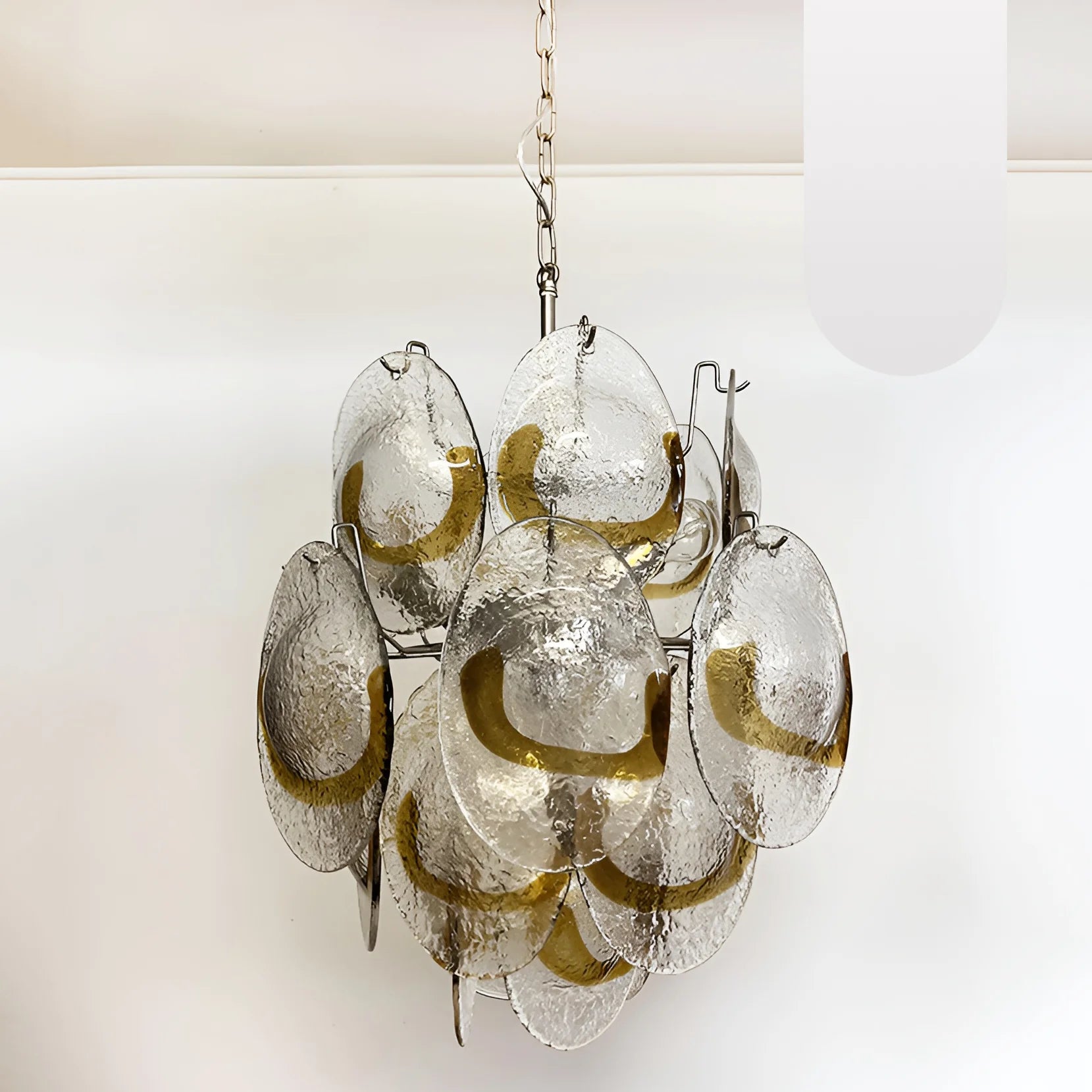 Vintage Murano Transparent Amber Chandelier - Nuvé
