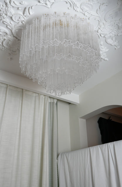 Vintage Murano Transparent Glass Ceiling Light - Nuvé