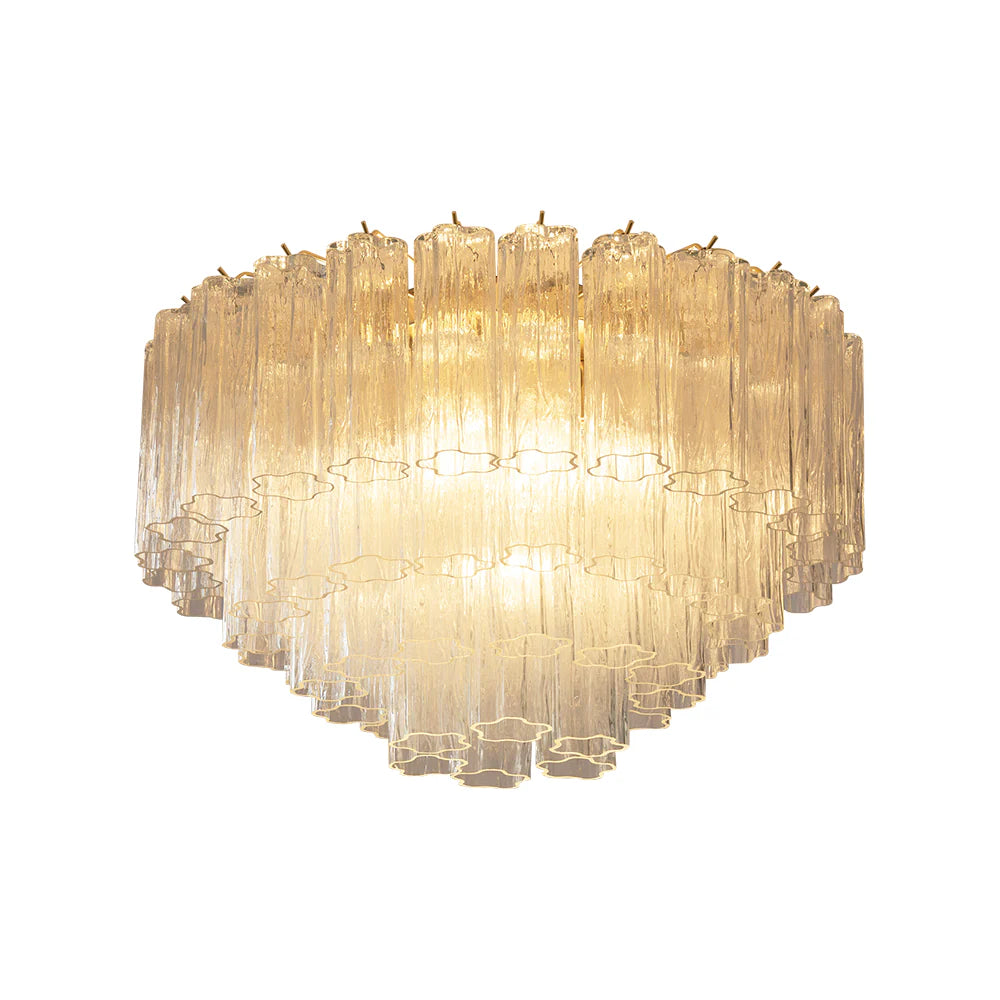 Vintage Murano Transparent Glass Ceiling Light - Nuvé