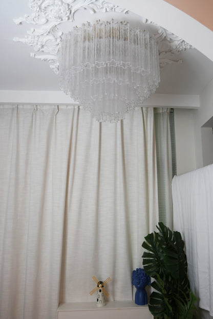 Vintage Murano Transparent Glass Ceiling Light - Nuvé