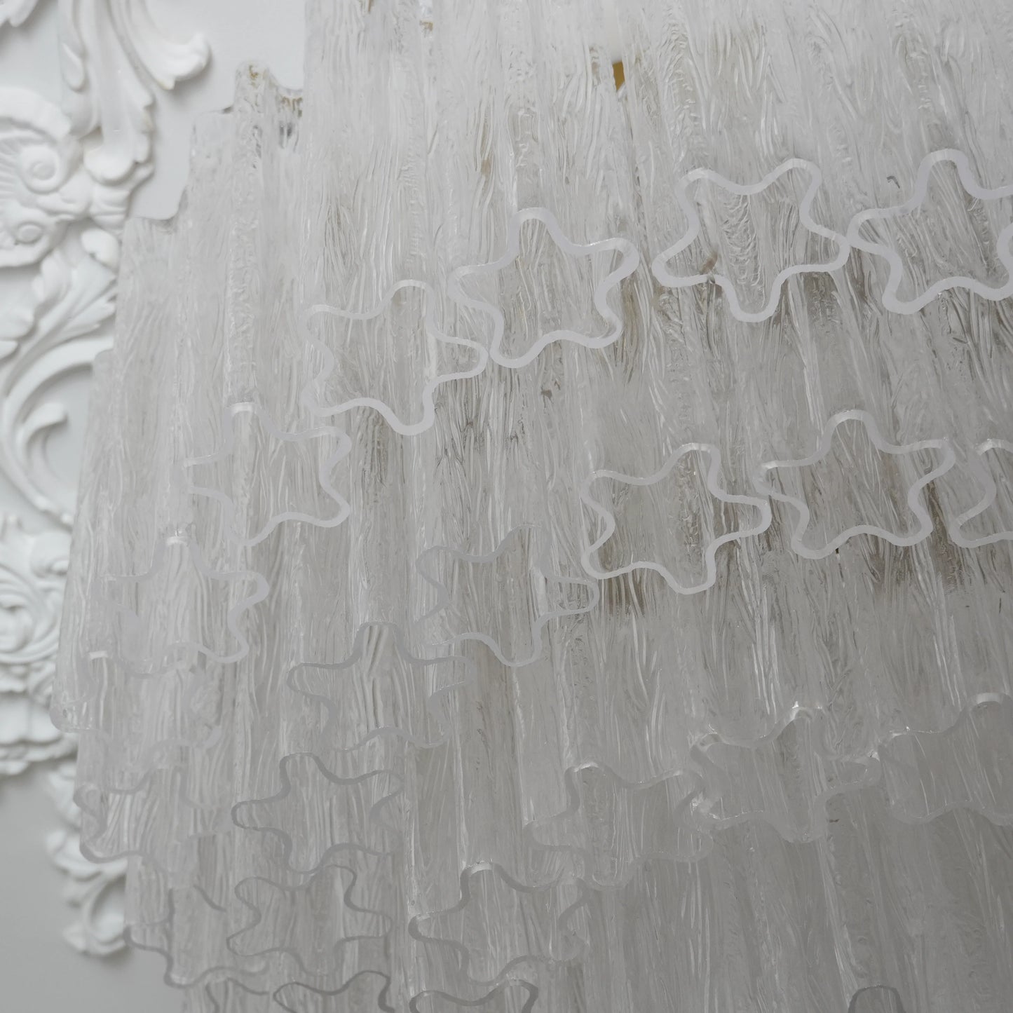 Vintage Murano Transparent Glass Ceiling Light - Nuvé