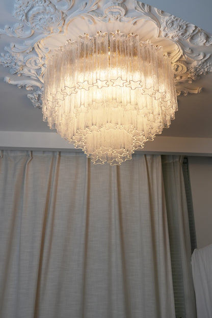 Vintage Murano Transparent Glass Ceiling Light - Nuvé