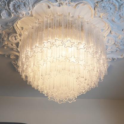 Vintage Murano Transparent Glass Ceiling Light - Nuvé