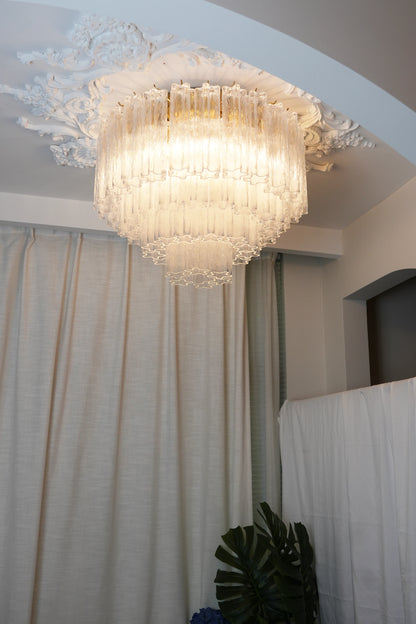 Vintage Murano Transparent Glass Ceiling Light - Nuvé