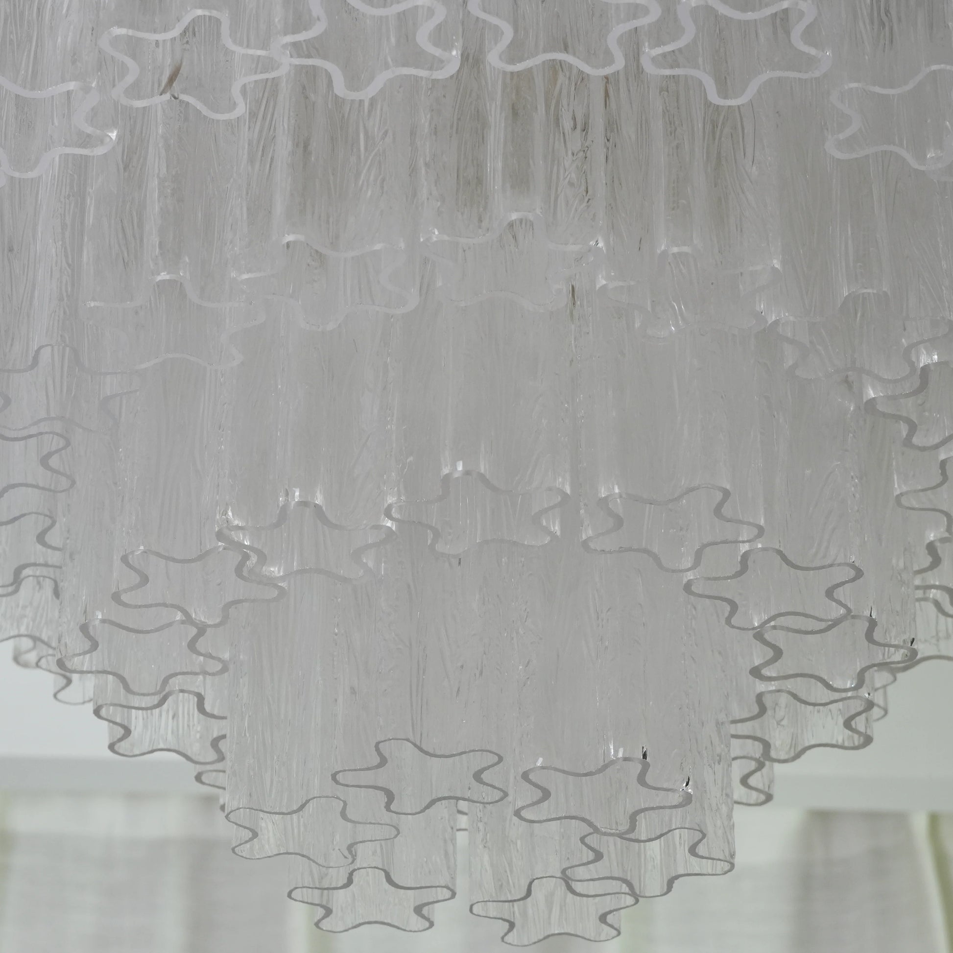 Vintage Murano Transparent Glass Ceiling Light - Nuvé