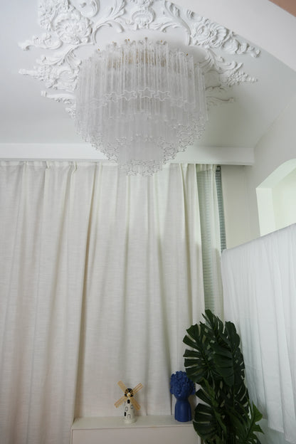 Vintage Murano Transparent Glass Ceiling Light - Nuvé